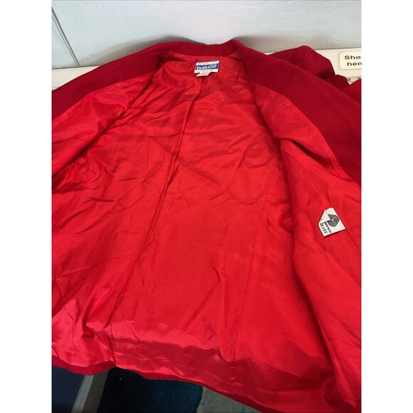 VTG Pendleton 100% Wool Red Blazer Jacket‎ Women’s Size 10 holiday festive USA - Picture 7 of 10